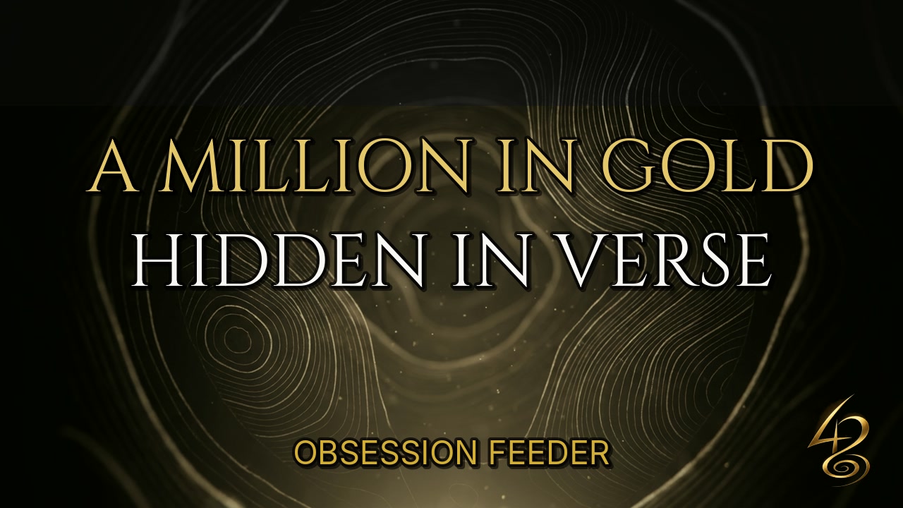 Obsession Feeder teaser — a gold rabbit-hole tunnel descending into obsidian